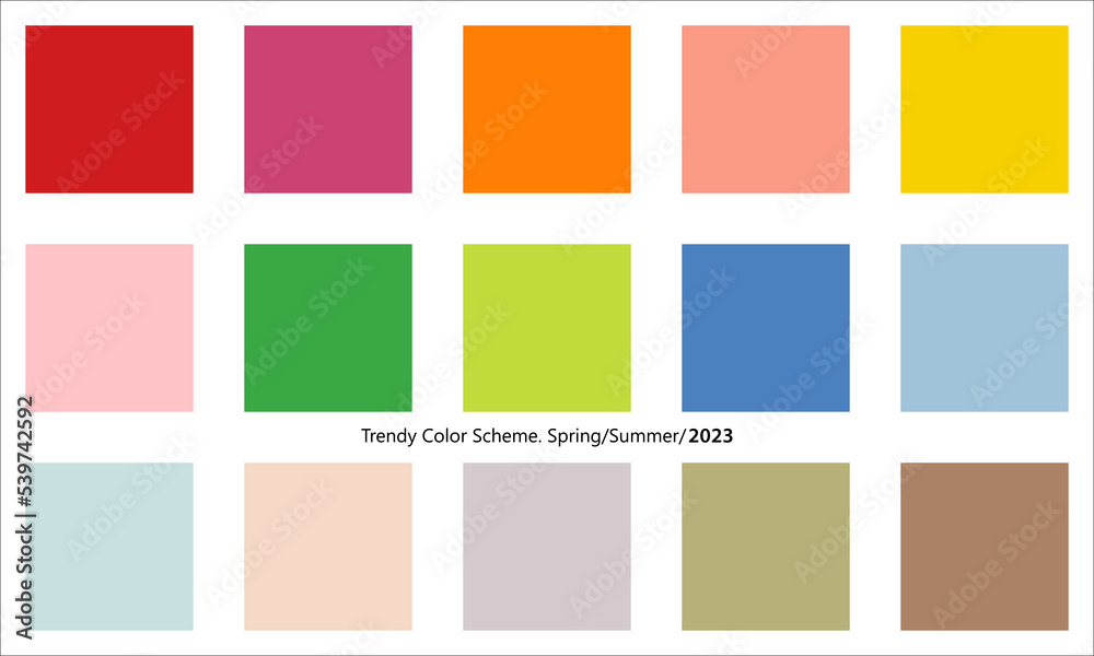 Fashion color scheme for spring and summer season of 2023