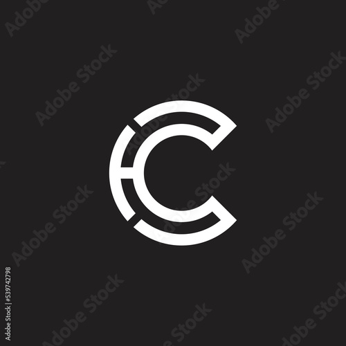Abstract CH, HC, C, H Letters Logo Monogram icon.
