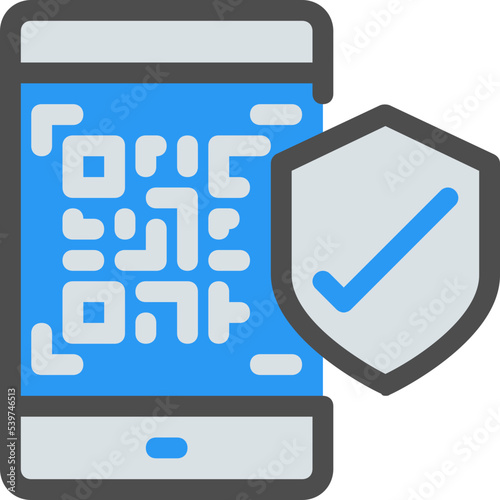 qr code security mobile icon