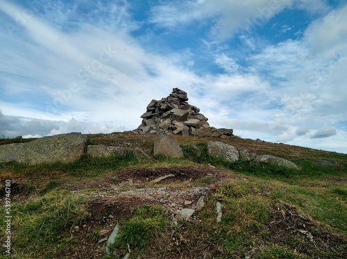 Bronze Age cairn in the mountains of north Wales photo