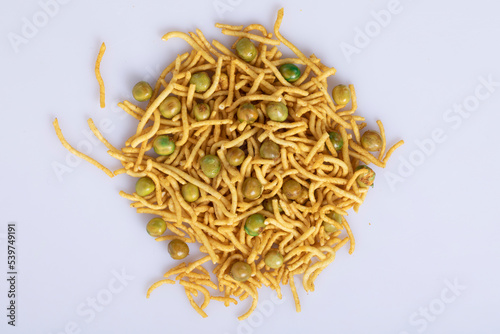 delicious Indian sweet salty snacks "Chanachur" or Bombay Mix.