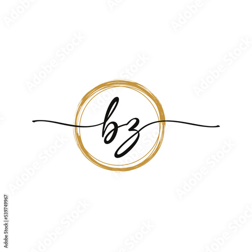 Letter B Z Initial Beauty Logo 