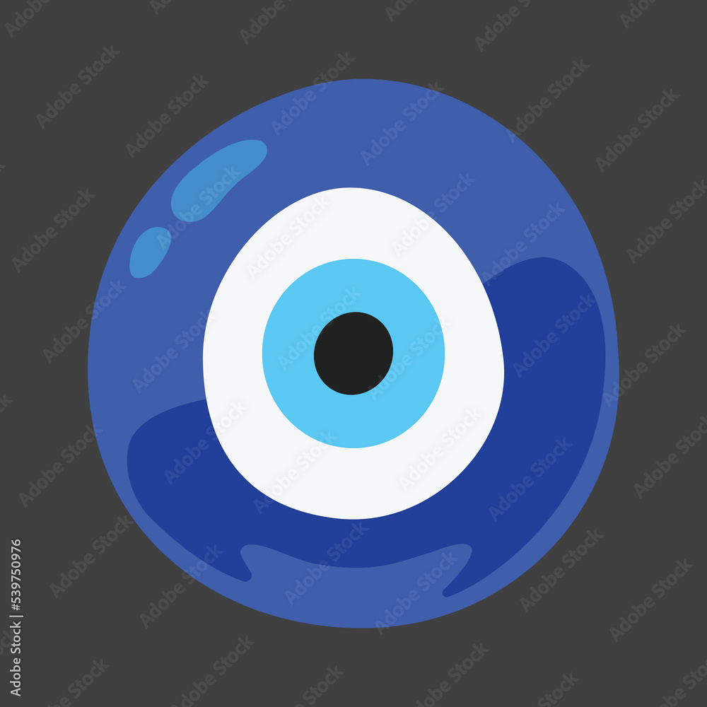 Nazar Amulet vector symbol flat design. Isolated Evil Eye Talisman believed to protect against the evil eye label sign. Nazar Amulet vector symbol flat design. Isolated Evil Eye Talisman believed to protect against the evil eye label sign.