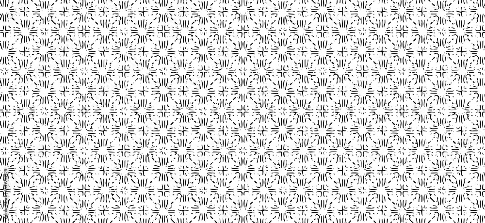 Filigranes Muster aus kurzen Strichen, Punkten und kleinen Kreuzen - als Hintergrund oder Überlagerung
