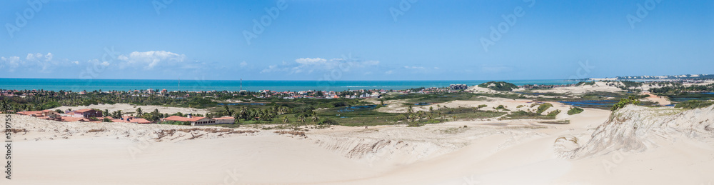 Beautiful panoramic view of Genipabu beach