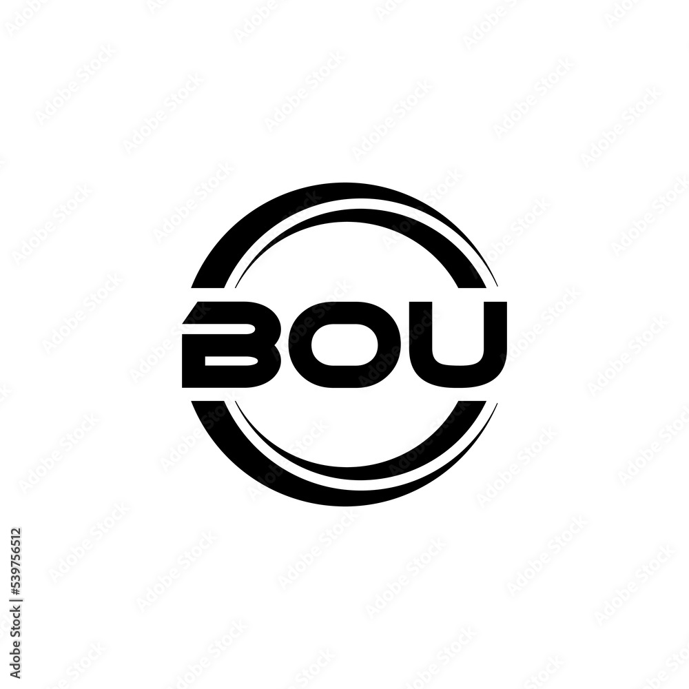 BOU letter logo design with white background in illustrator, vector logo modern alphabet font overlap style. calligraphy designs for logo, Poster, Invitation, etc. BOU letter logo design with white background in illustrator, vector logo modern alphabet font overlap style. calligraphy designs for logo, Poster, Invitation, etc.