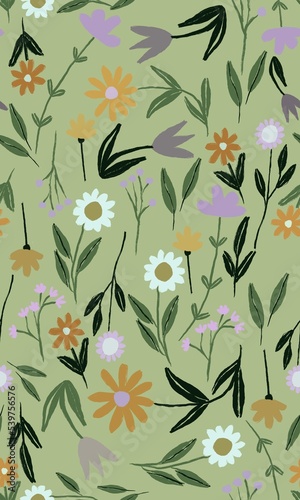 Photography seamless floral pattern