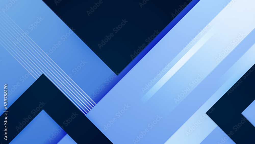 Fototapeta premium Abstract black and light blue contrast background with light, motion speed, overlap layer, geometric shape, and texture. Vector abstract graphic design banner pattern presentation web template.
