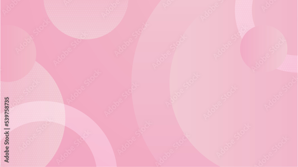 Abstract soft pink background with bubble bokeh and circle