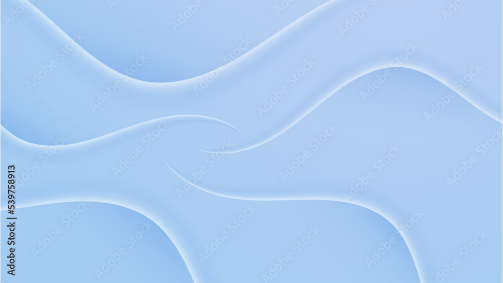 Fototapeta premium Abstract light blue and white gradient minimal background with wave curve. Modern trendy fresh color for presentation design, flyer, social media cover, web banner, tech banner