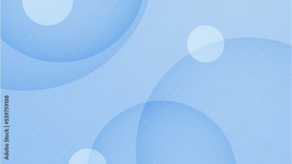 Abstract light blue and white gradient minimal background with circle and sphere. Modern trendy fresh color for presentation design, flyer, social media cover, web banner, tech banner