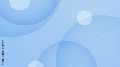 Abstract light blue and white gradient minimal background with circle and sphere. Modern trendy fresh color for presentation design, flyer, social media cover, web banner, tech banner