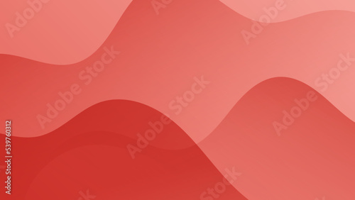 Abstract technology geometric red color shiny motion background. Vector abstract red wavy background. Curve flow motion