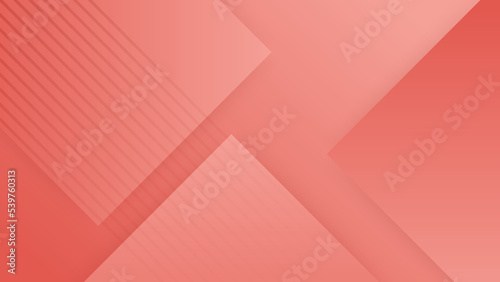 Abstract technology geometric red color shiny motion background. Vector abstract red wavy background. Curve flow motion