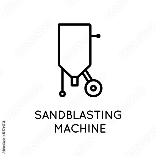 Foto Sandblasting Machine Vector Icon