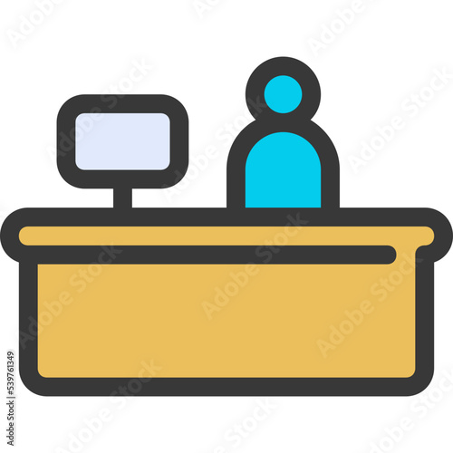 cashier working icon