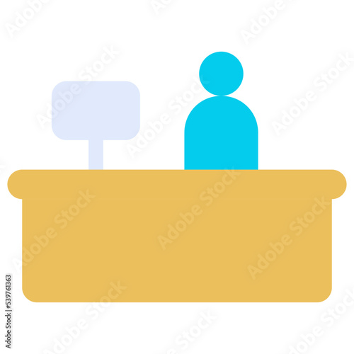 cashier working icon