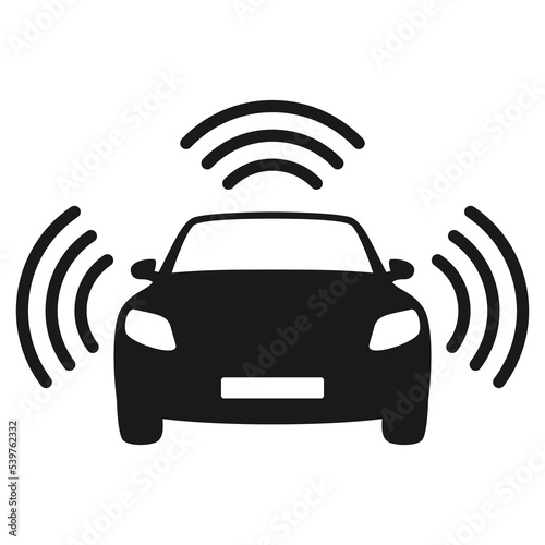 Smart car icon. Autonomous vehicles illustration. photo