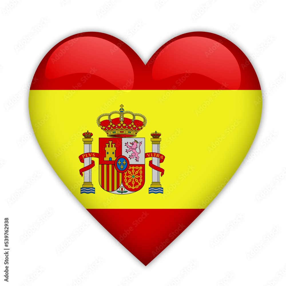 Spain Flag Love Symbol 