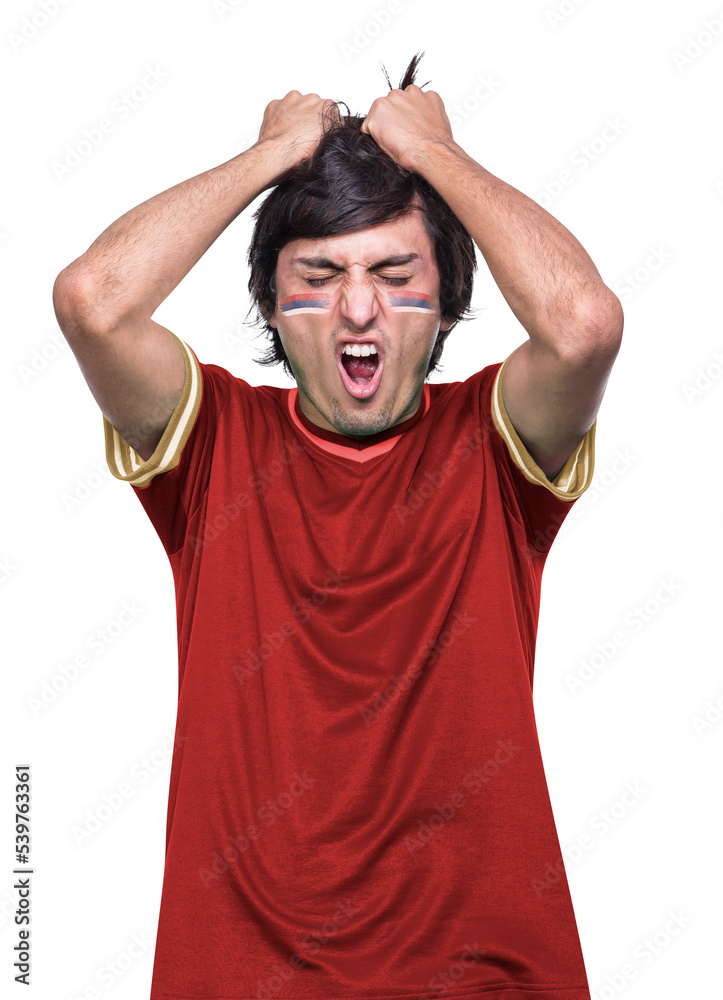Young Soccer fan frustrated Young Soccer fan frustrated