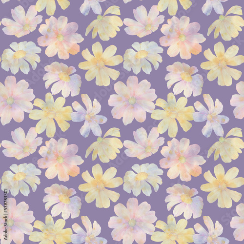 Wallpaper Mural Seamless botanical pattern. Abstract floral ornament for design. Bright flowers collected in a seamless pattern. Torontodigital.ca