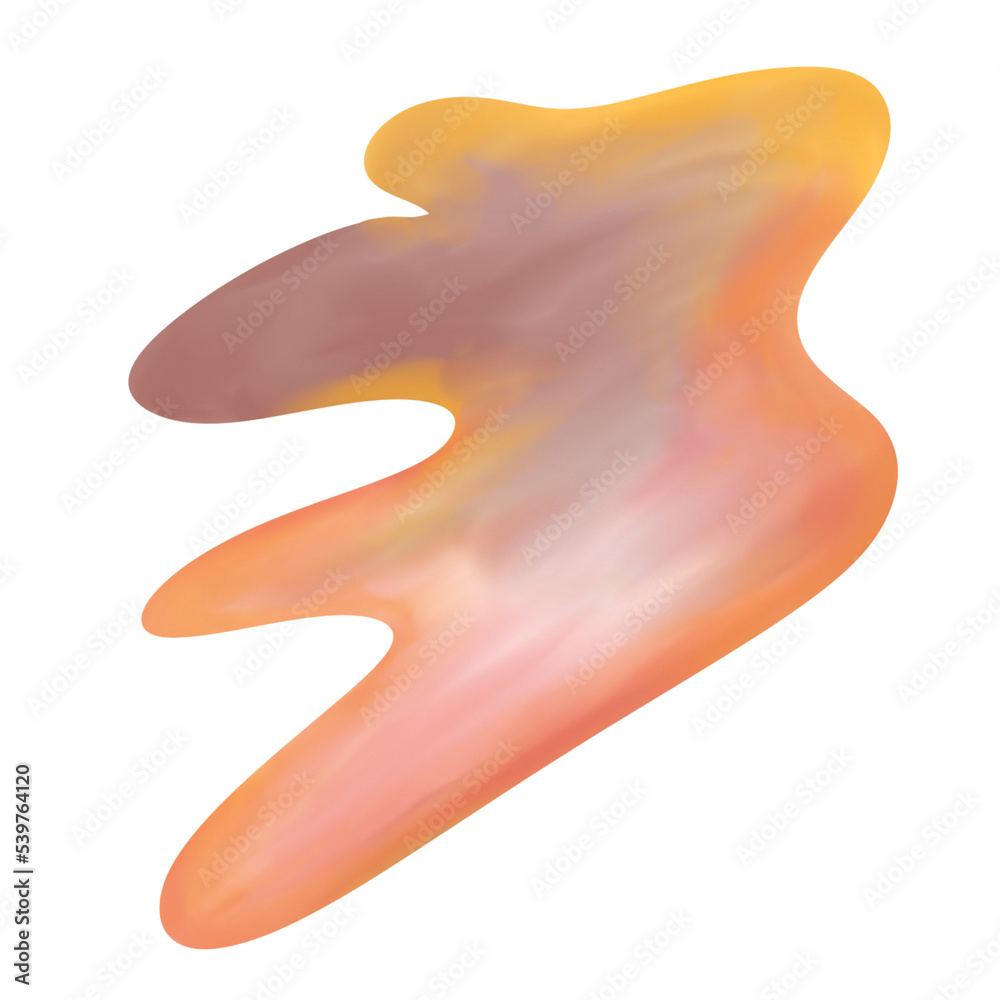 Fototapeta premium Abstract Shape Ornament Watercolor