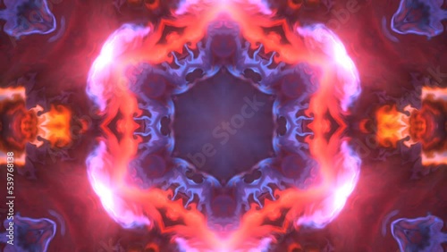 Abstract colorful kaleidoscopes that look bright and arranged.