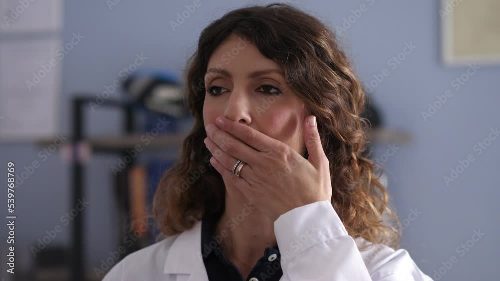 Yawning tired beautiful female doctor need sleep
Yawning tired beautiful female doctor need sleep