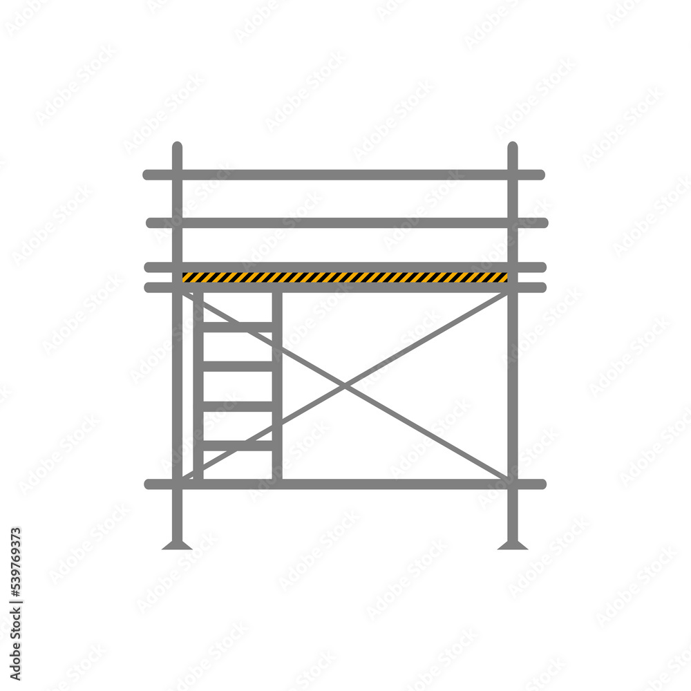 Scaffolding construction flat line icon vector. Scaffolding construction flat line icon vector.