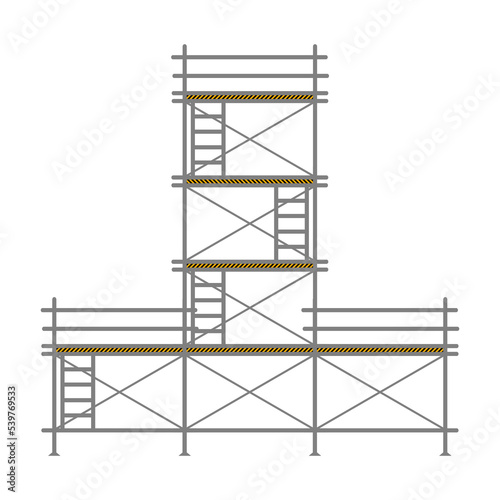 Scaffolding construction flat line icon vector.