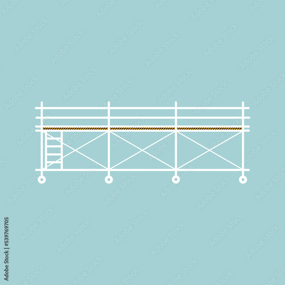 Scaffolding construction flat line icon vector. Scaffolding construction flat line icon vector.