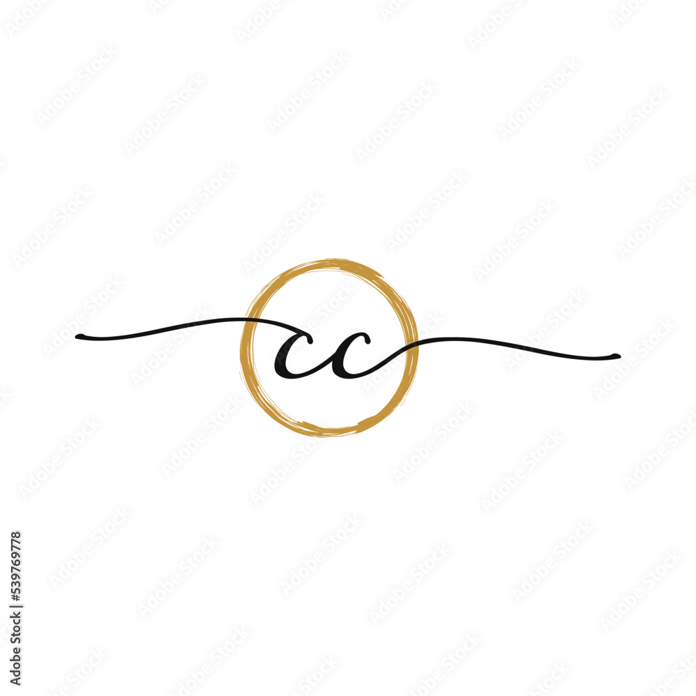 Obraz premium Letter C C Initial Beauty Logo Template