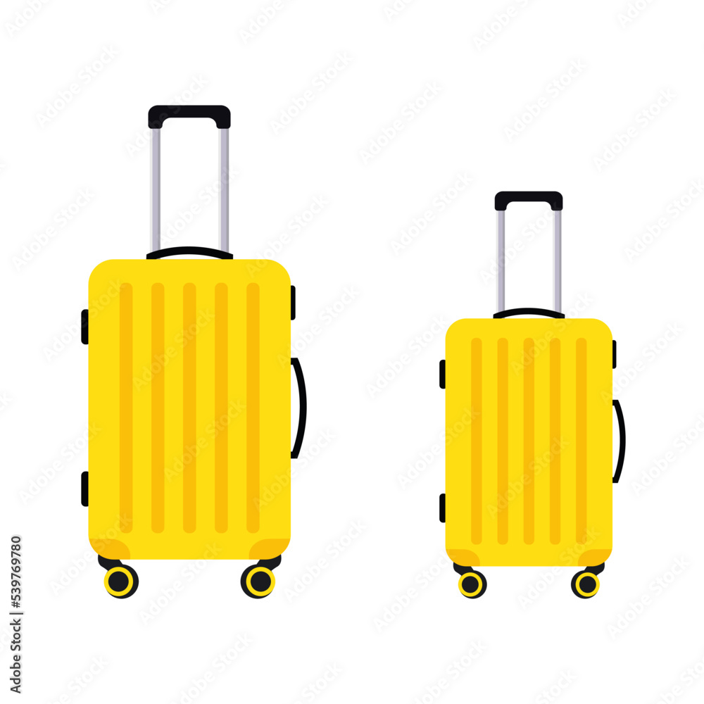 Set of two suitcases. Family suitcases. Bon voyage. Luggage bags, suitcases, luggage, travel bags. Vacation. Vector illustration. Set of two suitcases. Family suitcases. Bon voyage. Luggage bags, suitcases, luggage, travel bags. Vacation. Vector illustration.