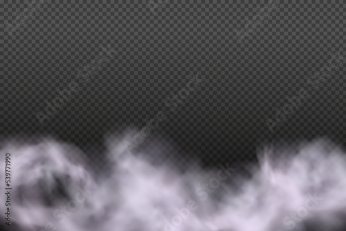 Smoke dust.White vector cloudiness ,fog or smoke on dark checkered background.Cloudy sky or smog over the city.Vector illustration.
