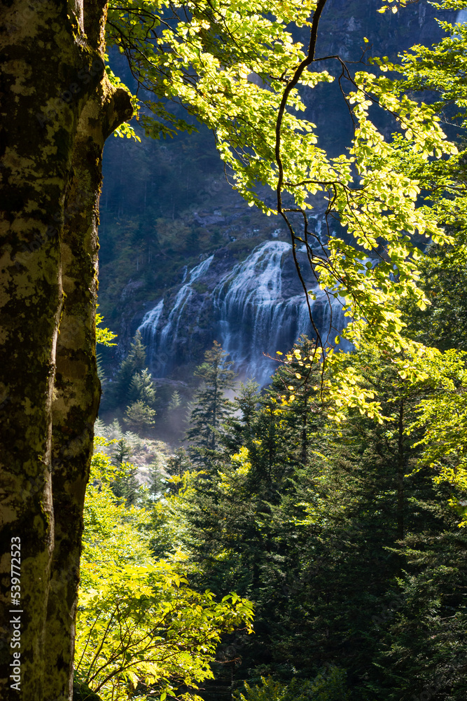 The Ars waterfall is a natural waterfall in the in the Ariège department in the France, Pyrenees.
