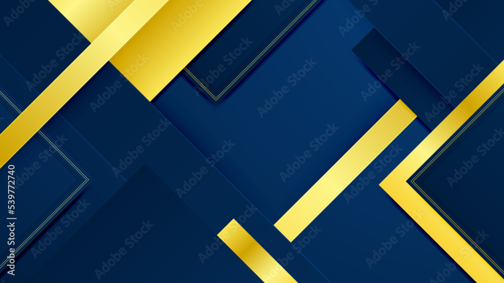 Abstract gold and blue background with geometric line shapes Abstract gold and blue background with geometric line shapes