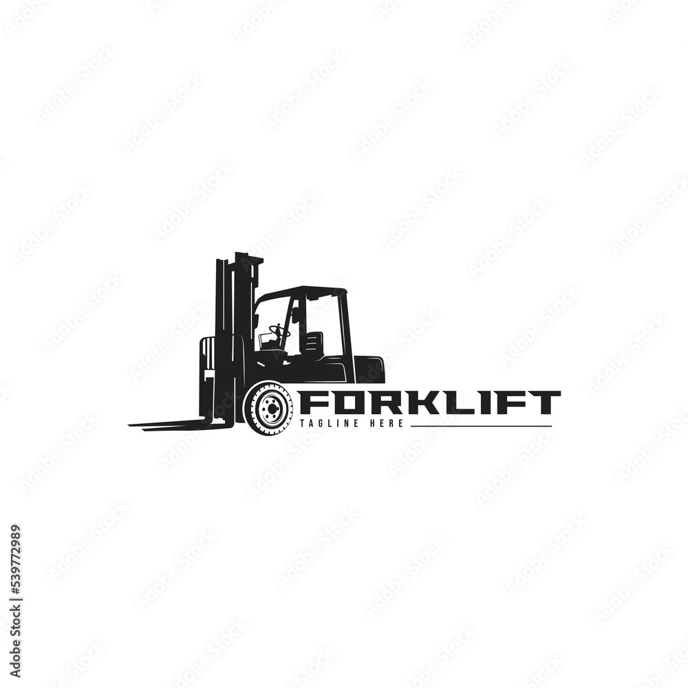 forklift logo vector. forklift icon. vector illustration Stock ベクター ...