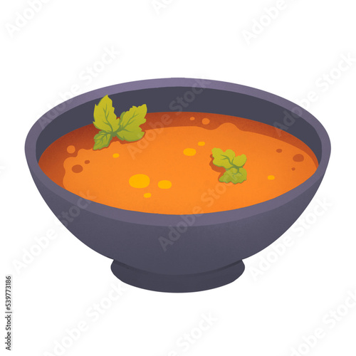 Bol de soupe pour l'automne, Bol de soupe à la citrouille, aux potirons et aux carottes, Soupe automnale photo