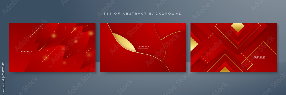 Fototapeta premium Abstract red and gold luxury background