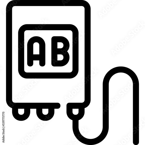 ab group blood bag icon