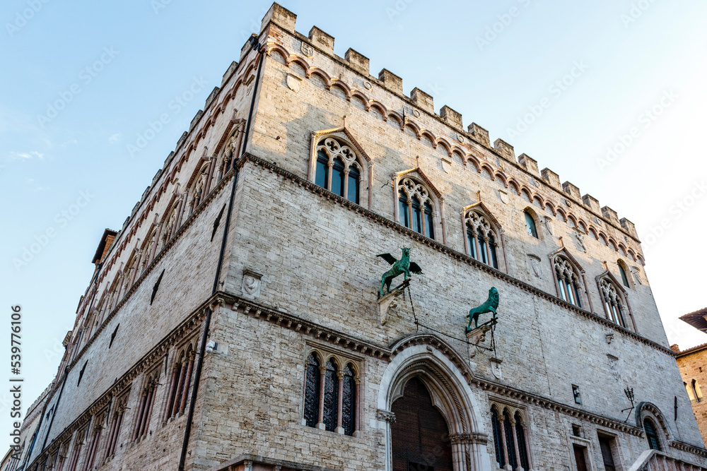 Exterior of the Palazzo dei Priori or comunale, Perugia, Umbria, Italy, Europe