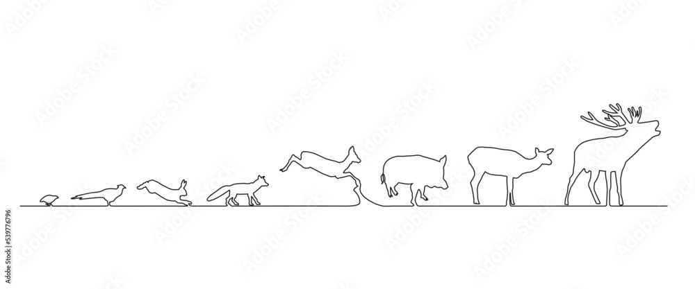 Frise-chasse-ligne continue
