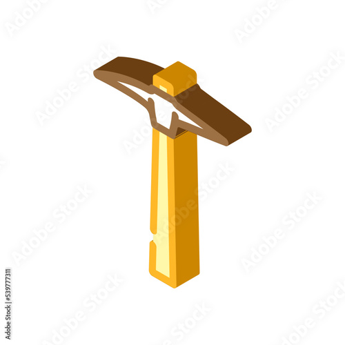 pick axe blade isometric icon vector. pick axe blade sign. isolated symbol illustration