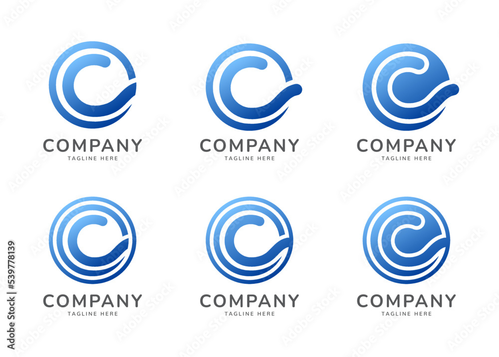 Letter C rounded monogram logo Letter C rounded monogram logo
