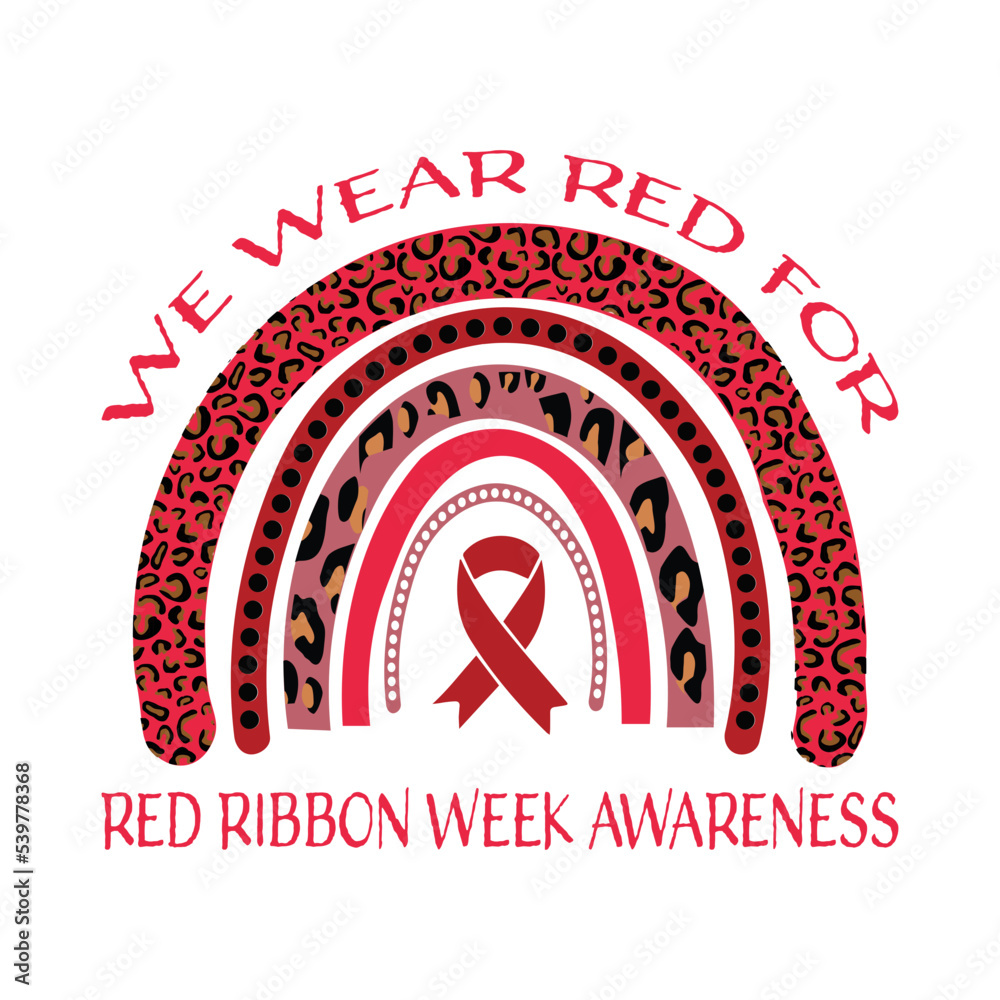 red ribbon week svg, No To Drugs SVG, Drug Free SVG, AntiDrug svg, Red