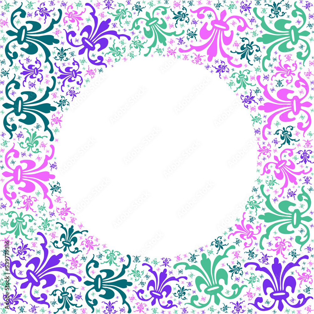 abstract floral frame transparent back digital design abstract floral frame transparent back digital design