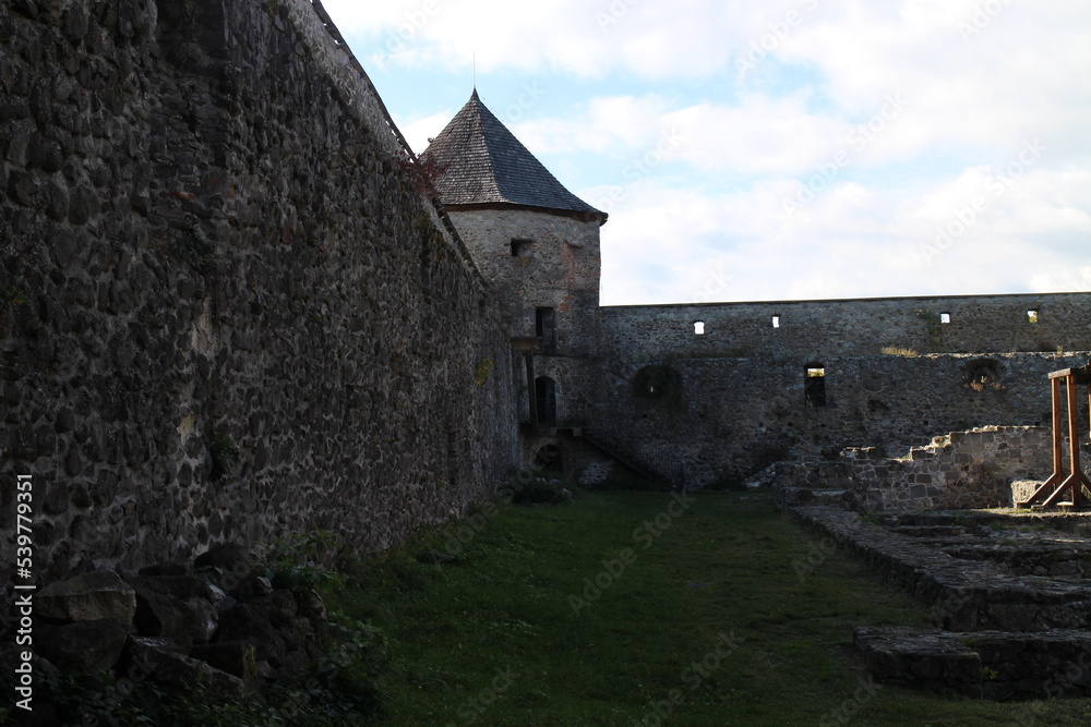 Bzovik, fortified monastery with church in the shout of central Slovakia