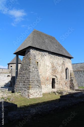Bzovik, fortified monastery with church in the shout of central Slovakia