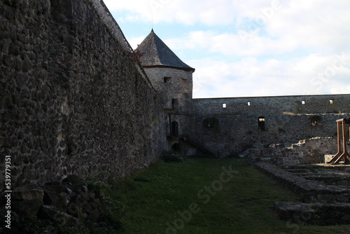 Bzovik, fortified monastery with church in the shout of central Slovakia