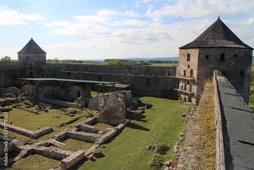 Bzovik, fortified monastery with church in the shout of central Slovakia
